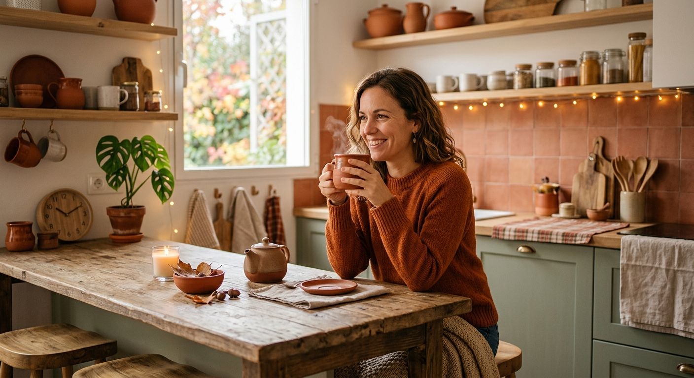 Bol con alimentos ricos en probióticos y vegetales de temporada para cuidar la microbiota en otoño.